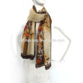 Womens Tree Print Soft Silk Material Wraps Stole Factory en gros Chiffon Shawl